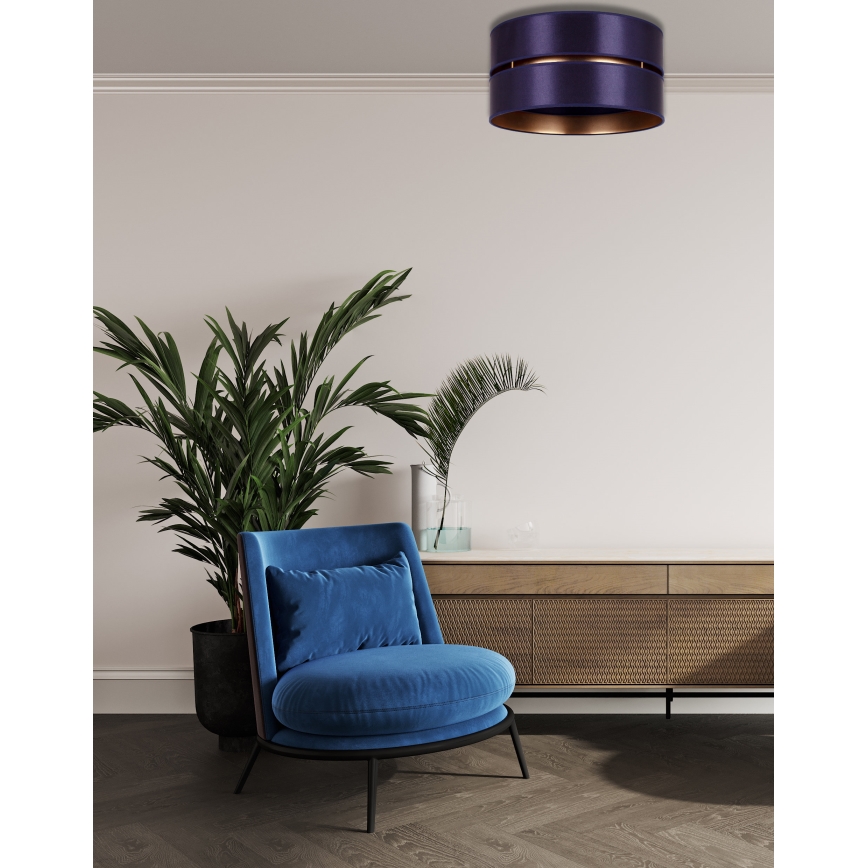 Duolla - Ceiling light DUO 1xE27/15W/230V d. 40 cm blue/gold