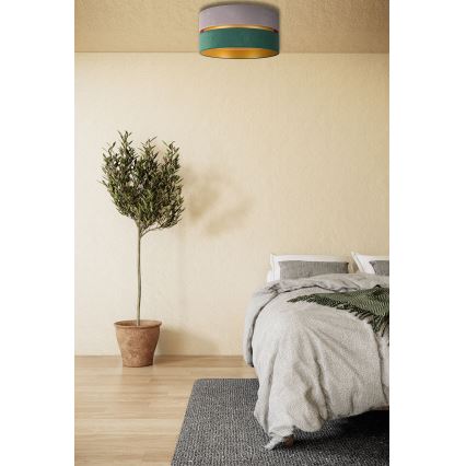 Duolla - Ceiling light DUO 1xE27/15W/230V d. 40 cm grey/green/gold