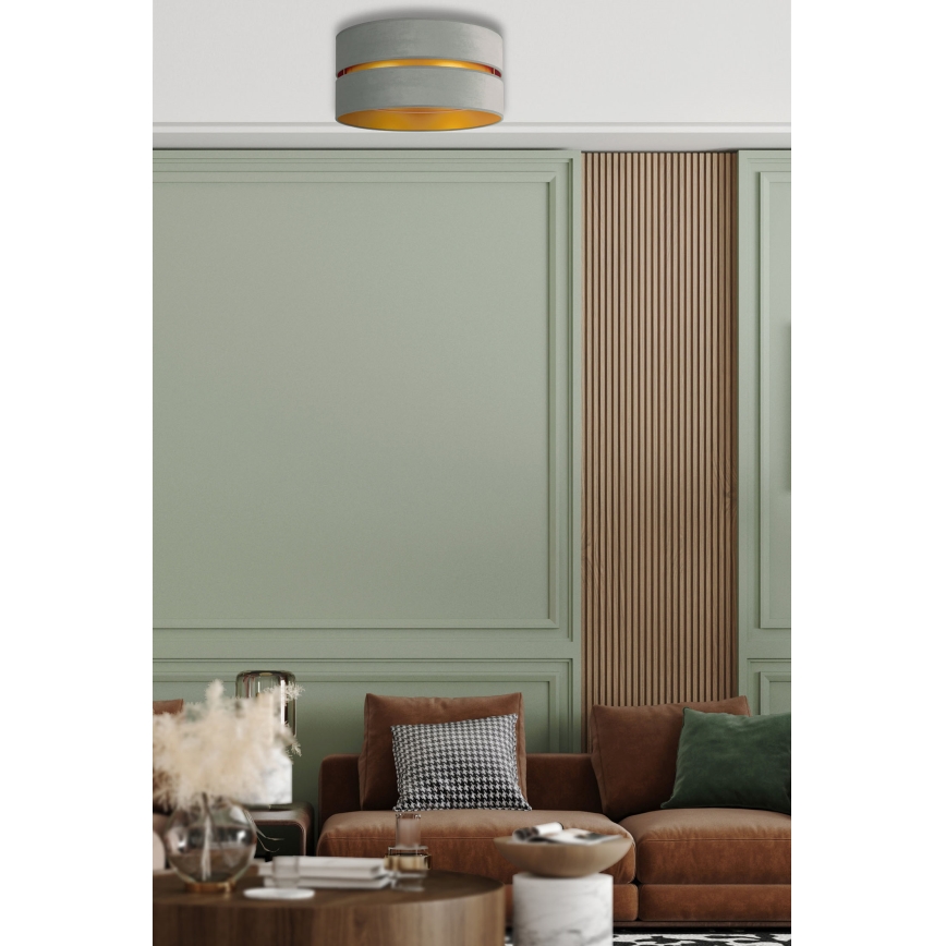 Duolla - Ceiling light DUO 1xE27/15W/230V d. 40 cm light green/gold