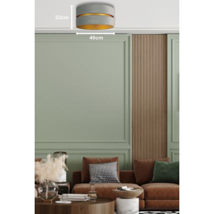 Duolla - Ceiling light DUO 1xE27/15W/230V d. 40 cm light green/gold