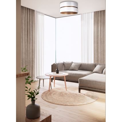 Duolla - Ceiling light DUO 1xE27/15W/230V d. 40 cm white/gold