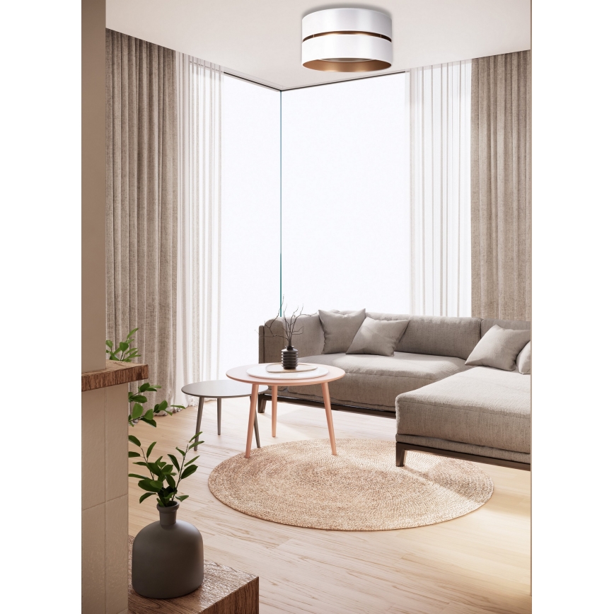 Duolla - Ceiling light DUO 1xE27/15W/230V d. 40 cm white/gold