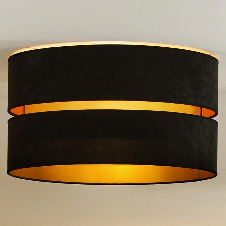 Duolla - Ceiling light DUO 1xE27/40W/230V d. 40 cm black/gold