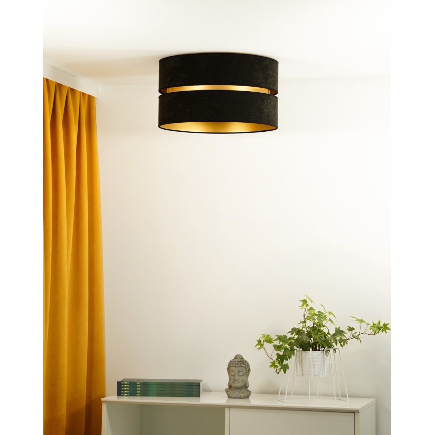Duolla - Ceiling light DUO 1xE27/40W/230V d. 40 cm black/gold