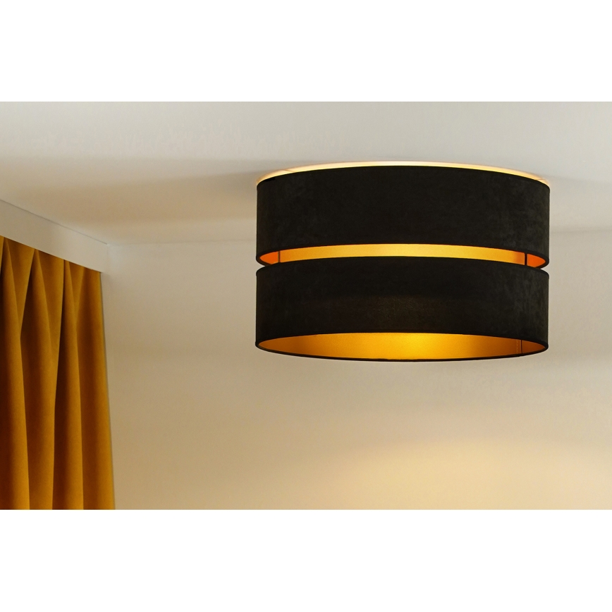 Duolla - Ceiling light DUO 1xE27/40W/230V d. 40 cm black/gold