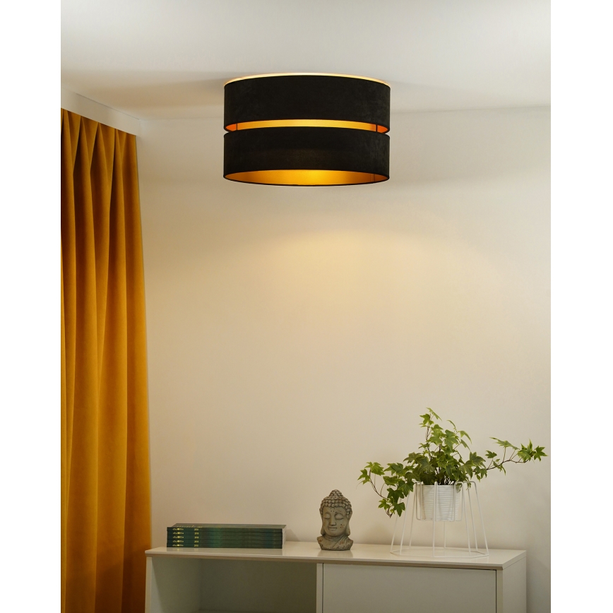 Duolla - Ceiling light DUO 1xE27/40W/230V d. 40 cm black/gold