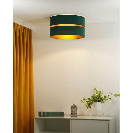 Duolla - Ceiling light DUO 1xE27/40W/230V d. 40 cm green/gold