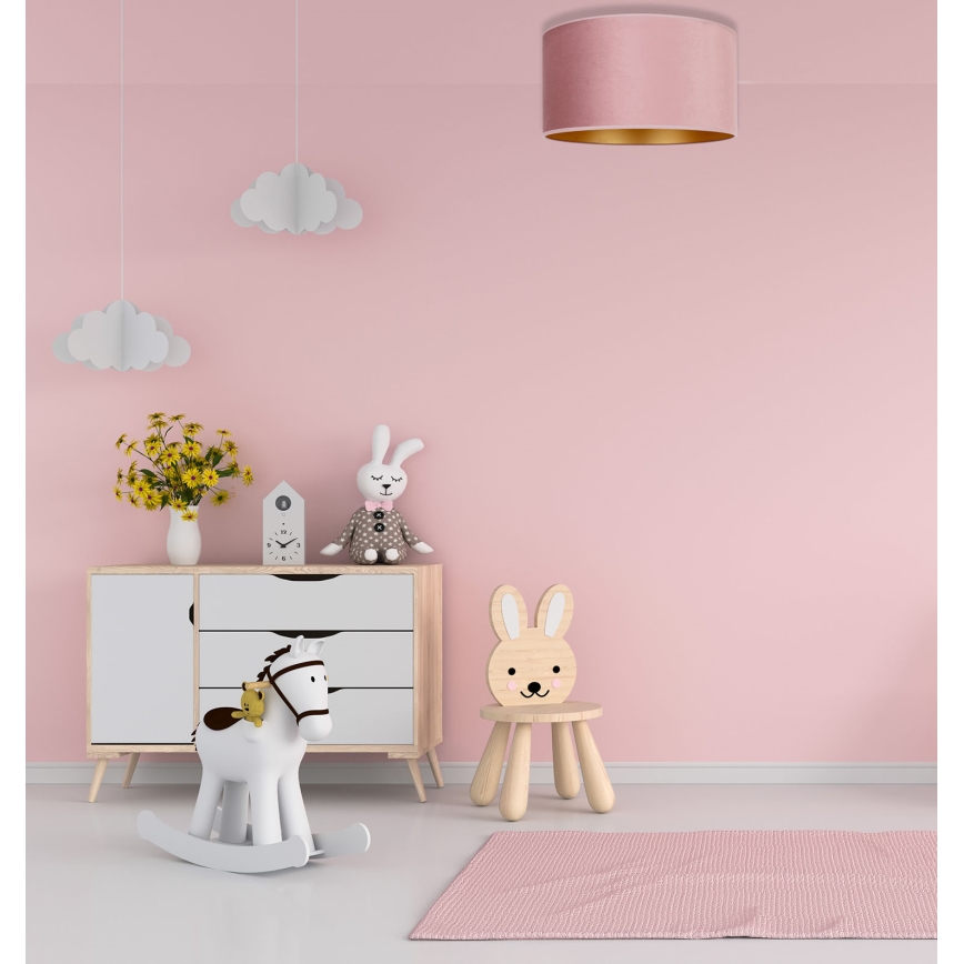 Duolla - Ceiling light ROLLER 1xE27/15W/230V d. 40 cm pink/gold