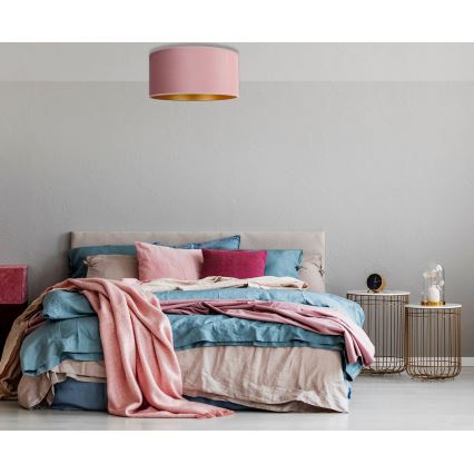 Duolla - Ceiling light ROLLER 3xE27/15W/230V d. 60 cm pink/gold