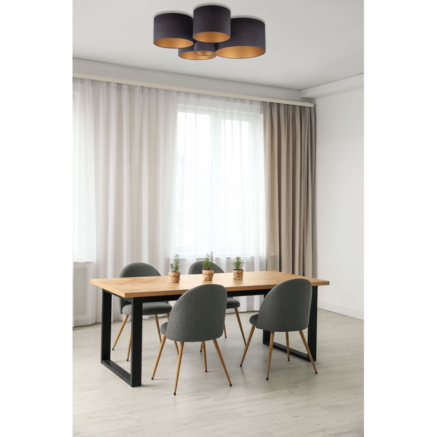 Duolla - Ceiling light ROLLER PENTO 5xE27/60W/230V anthracite