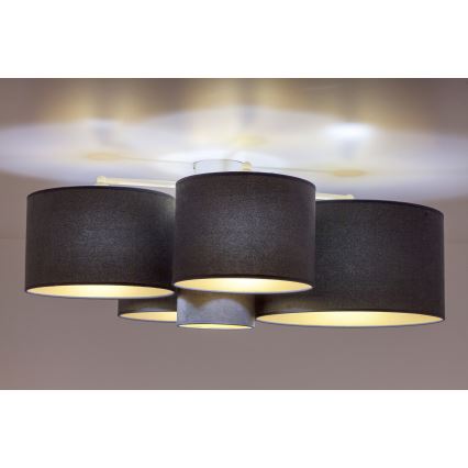 Duolla - Ceiling light ROLLER PENTO 5xE27/60W/230V anthracite