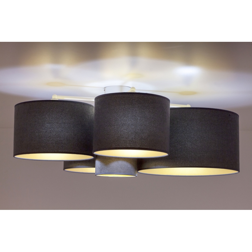 Duolla - Ceiling light ROLLER PENTO 5xE27/60W/230V anthracite