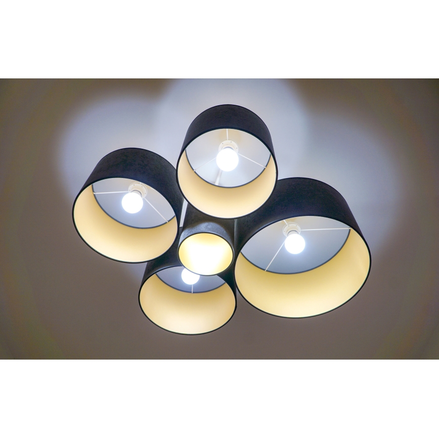 Duolla - Ceiling light ROLLER PENTO 5xE27/60W/230V anthracite