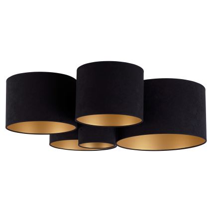 Duolla - Ceiling light ROLLER PENTO 5xE27/60W/230V black/gold