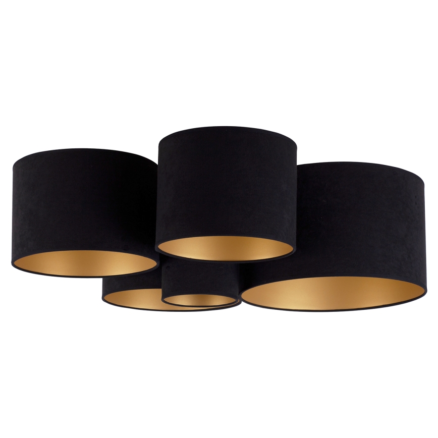Duolla - Ceiling light ROLLER PENTO 5xE27/60W/230V black/gold