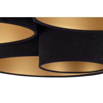 Duolla - Ceiling light ROLLER PENTO 5xE27/60W/230V black/gold