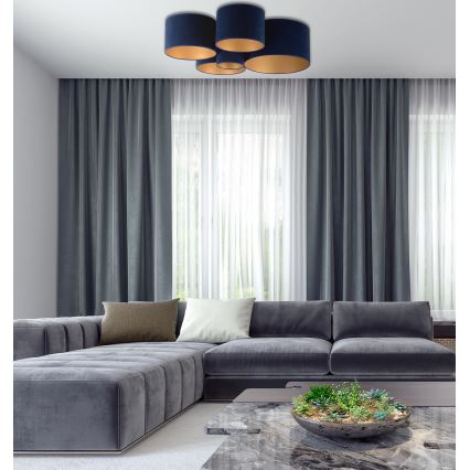 Duolla - Ceiling light ROLLER PENTO 5xE27/60W/230V blue