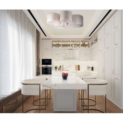 Duolla - Ceiling light ROLLER PENTO 5xE27/60W/230V gold