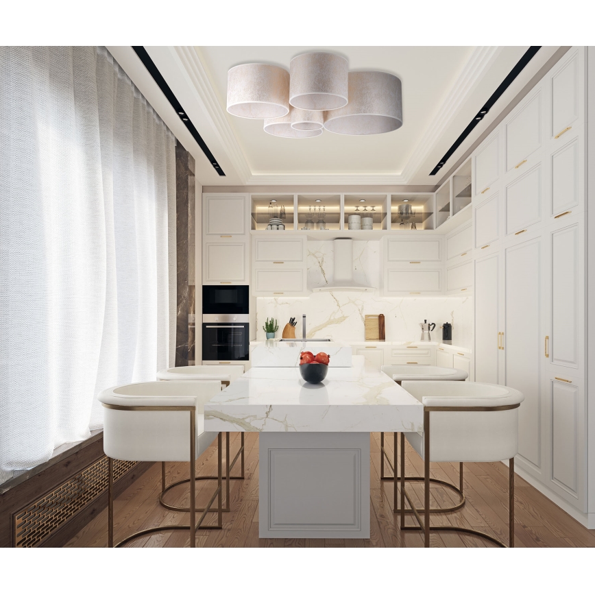 Duolla - Ceiling light ROLLER PENTO 5xE27/60W/230V gold