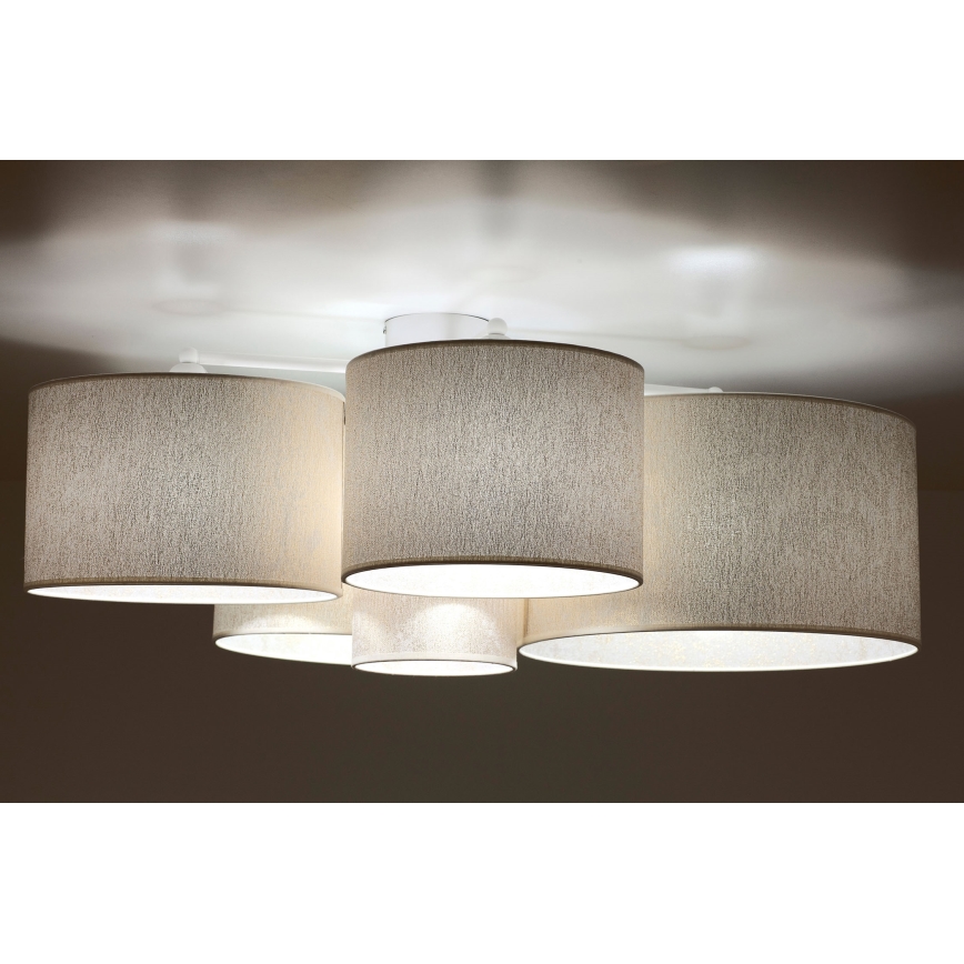 Duolla - Ceiling light ROLLER PENTO 5xE27/60W/230V gold