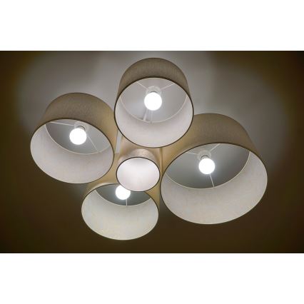 Duolla - Ceiling light ROLLER PENTO 5xE27/60W/230V gold