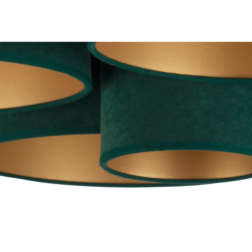 Duolla - Ceiling light ROLLER PENTO 5xE27/60W/230V green/gold