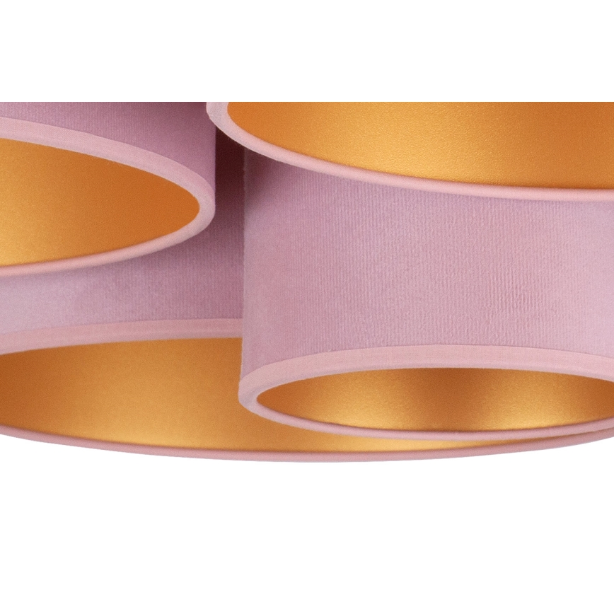Duolla - Ceiling light ROLLER PENTO 5xE27/60W/230V pink