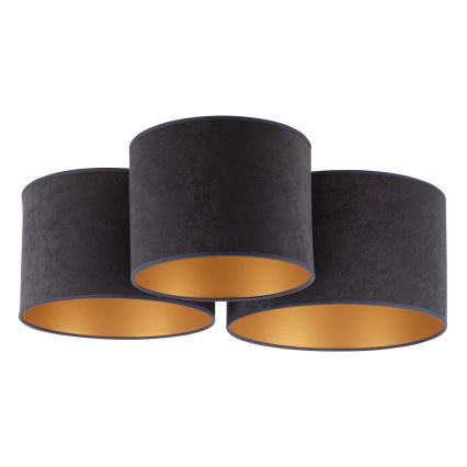 Duolla - Ceiling light ROLLER TRIO 3xE27/60W/230V anthracite