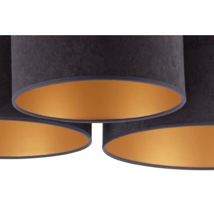 Duolla - Ceiling light ROLLER TRIO 3xE27/60W/230V anthracite