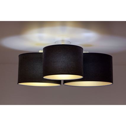 Duolla - Ceiling light ROLLER TRIO 3xE27/60W/230V anthracite