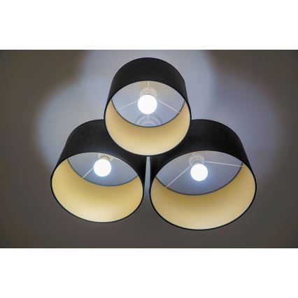 Duolla - Ceiling light ROLLER TRIO 3xE27/60W/230V anthracite
