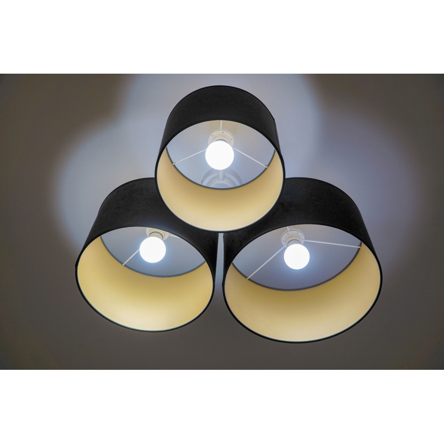 Duolla - Ceiling light ROLLER TRIO 3xE27/60W/230V anthracite