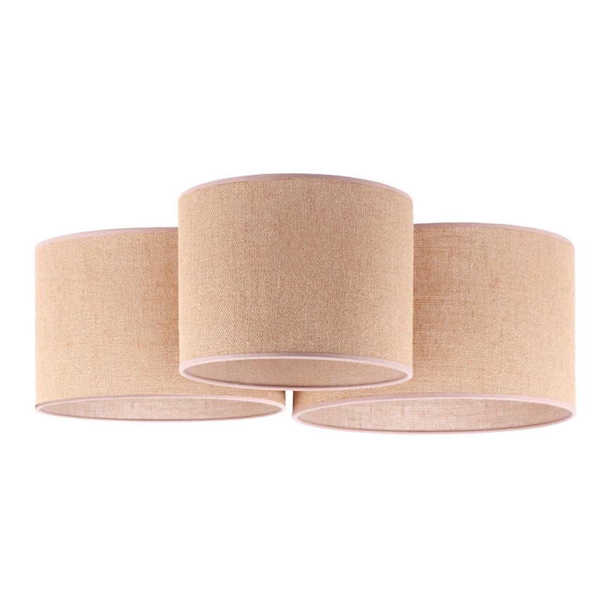 Duolla - Ceiling light ROLLER TRIO 3xE27/60W/230V beige