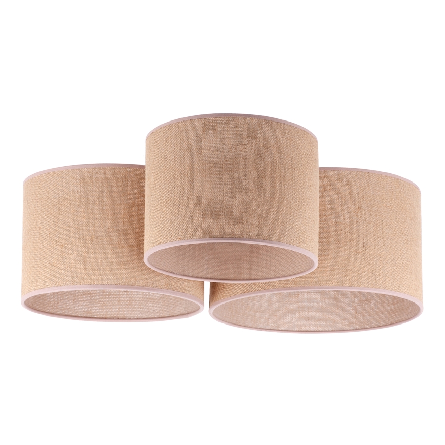 Duolla - Ceiling light ROLLER TRIO 3xE27/60W/230V beige