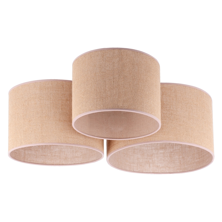 Duolla - Ceiling light ROLLER TRIO 3xE27/60W/230V beige