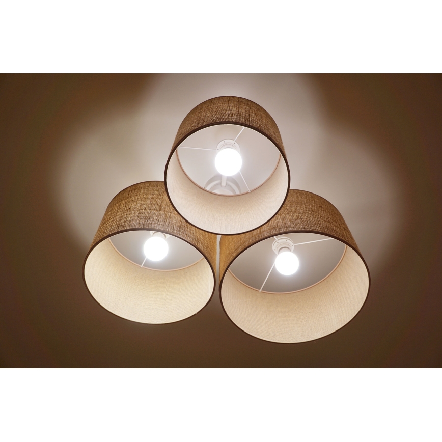 Duolla - Ceiling light ROLLER TRIO 3xE27/60W/230V beige