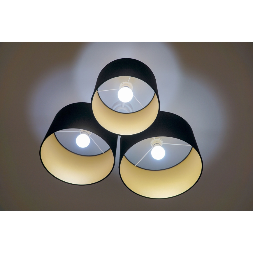 Duolla - Ceiling light ROLLER TRIO 3xE27/60W/230V black/gold