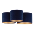 Duolla - Ceiling light ROLLER TRIO 3xE27/60W/230V blue