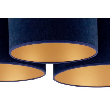 Duolla - Ceiling light ROLLER TRIO 3xE27/60W/230V blue