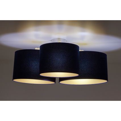 Duolla - Ceiling light ROLLER TRIO 3xE27/60W/230V blue