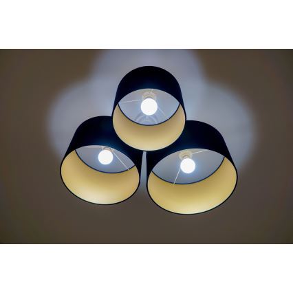 Duolla - Ceiling light ROLLER TRIO 3xE27/60W/230V blue