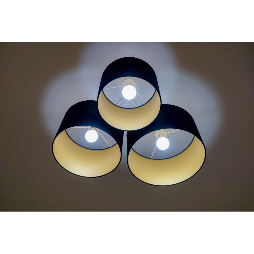 Duolla - Ceiling light ROLLER TRIO 3xE27/60W/230V blue