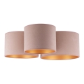 Duolla - Ceiling light ROLLER TRIO 3xE27/60W/230V brown