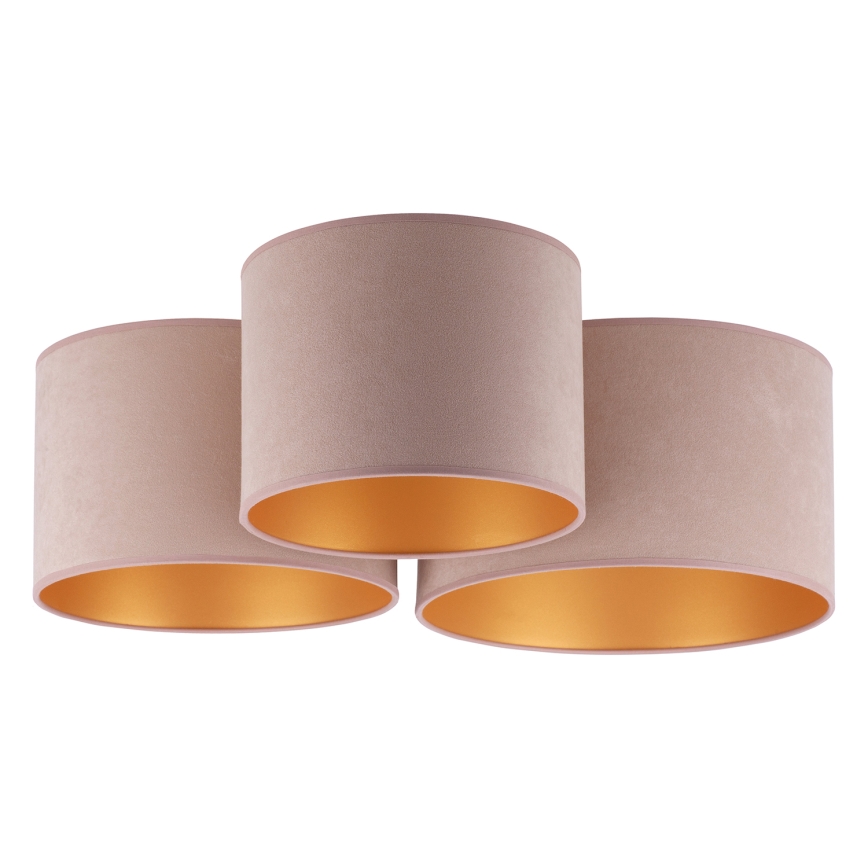 Duolla - Ceiling light ROLLER TRIO 3xE27/60W/230V brown