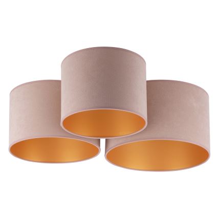 Duolla - Ceiling light ROLLER TRIO 3xE27/60W/230V brown