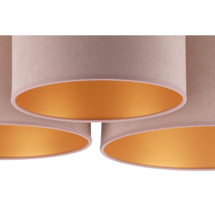 Duolla - Ceiling light ROLLER TRIO 3xE27/60W/230V brown