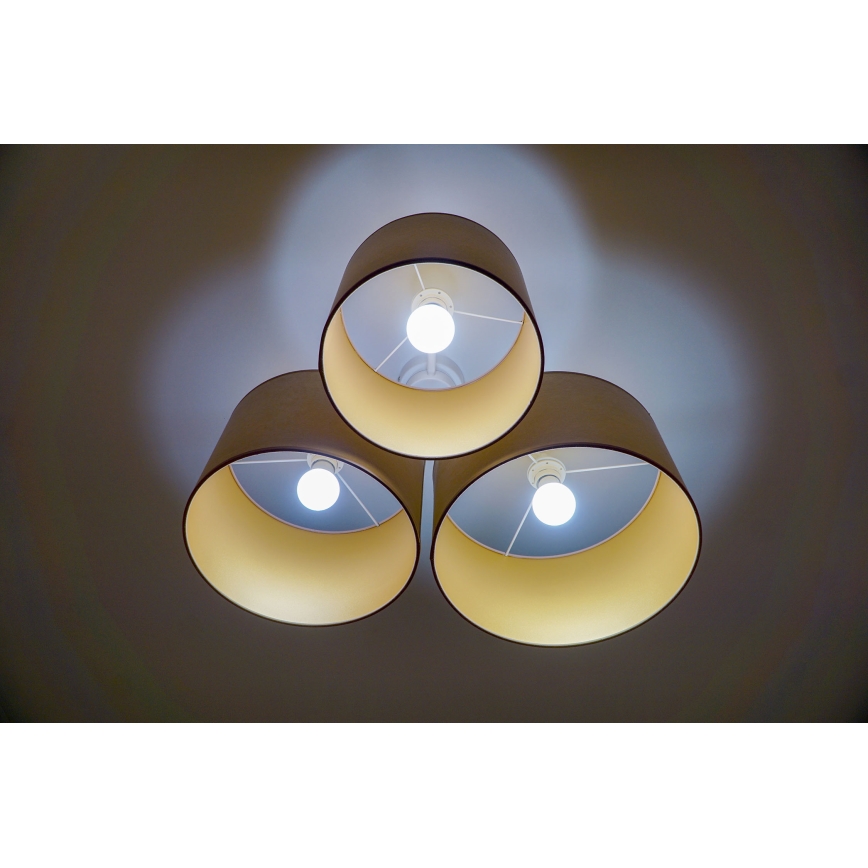 Duolla - Ceiling light ROLLER TRIO 3xE27/60W/230V brown