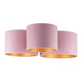 Duolla - Ceiling light ROLLER TRIO 3xE27/60W/230V pink