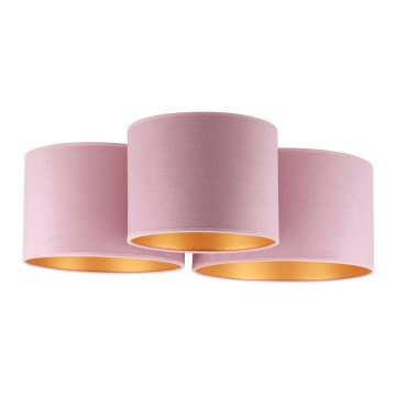 Duolla - Ceiling light ROLLER TRIO 3xE27/60W/230V pink