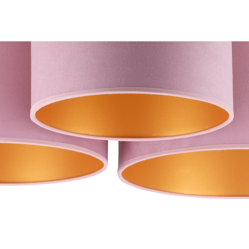 Duolla - Ceiling light ROLLER TRIO 3xE27/60W/230V pink